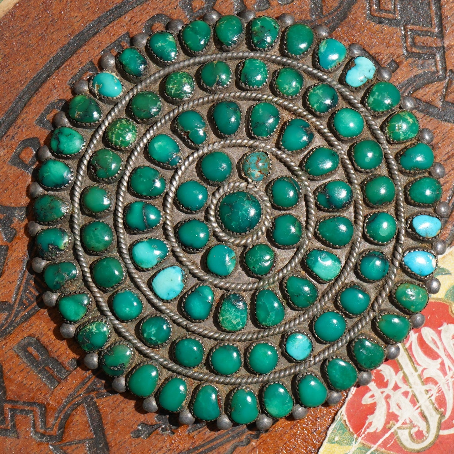 Old Cerrillos Turquoise Pin