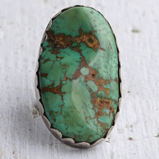 Vintage Navajo Cerrillos Turquoise Ring