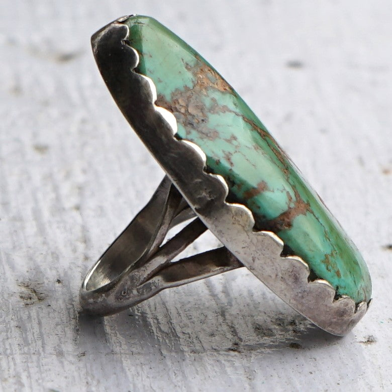 Vintage Navajo Cerrillos Turquoise Ring