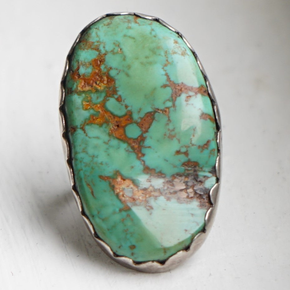 Vintage Navajo Cerrillos Turquoise Ring