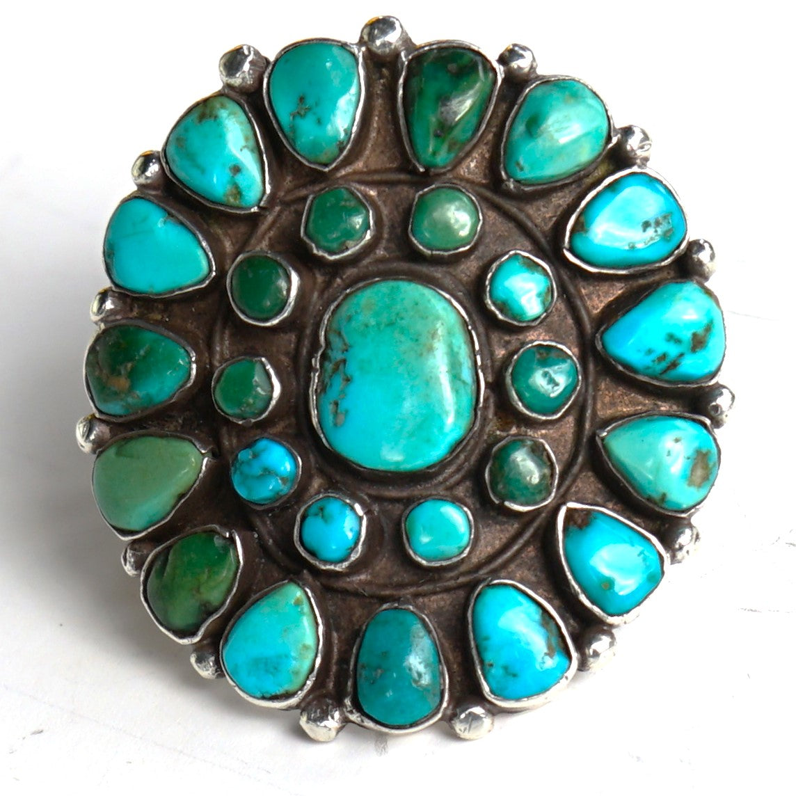 Vintage Turquoise Cluster Ring