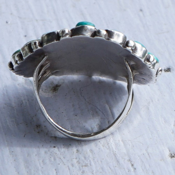 Vintage Turquoise Cluster Ring