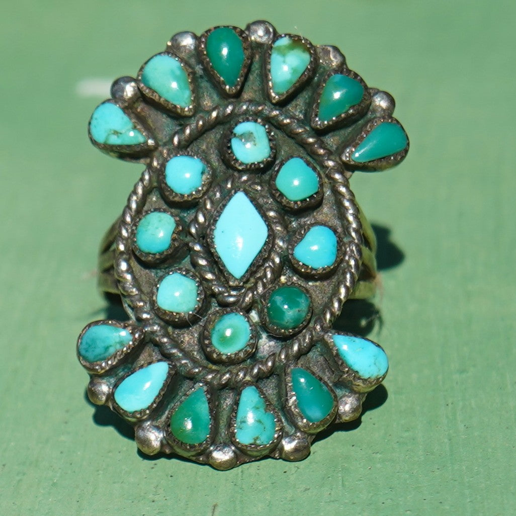 Vintage Zuni Turquoise Ring