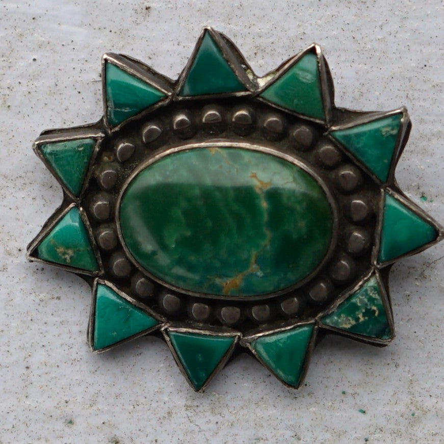 Cerrillos Turquoise Navajo Brooch