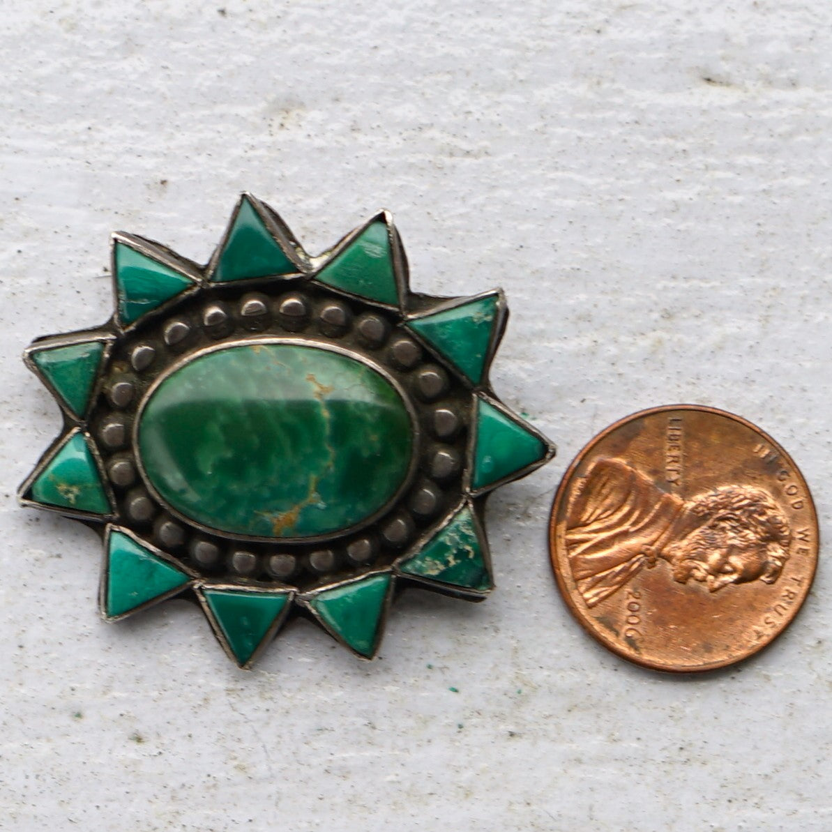 Cerrillos Turquoise Navajo Brooch