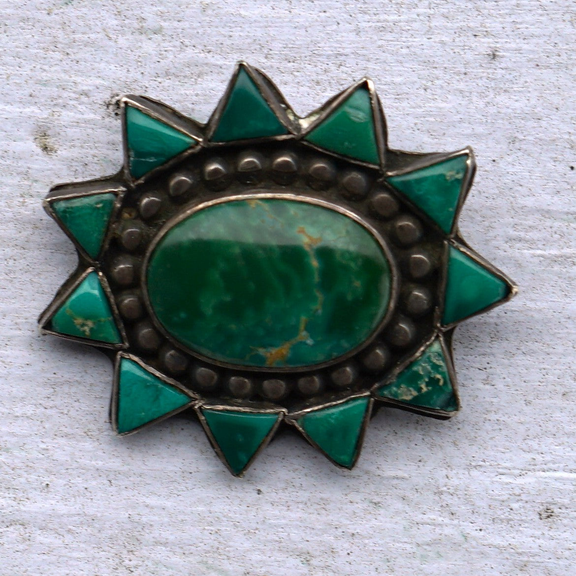 Cerrillos Turquoise Navajo Brooch