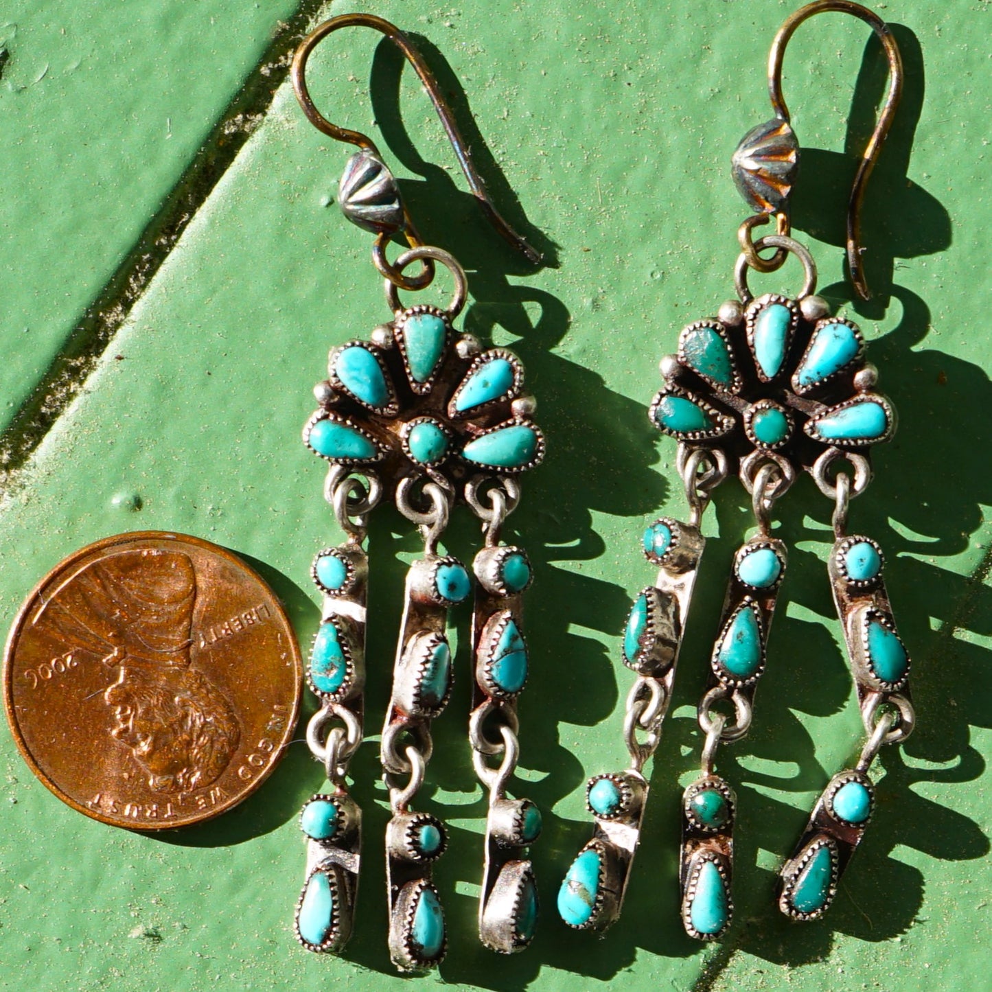 Vintage Zuni Turquoise Earrings