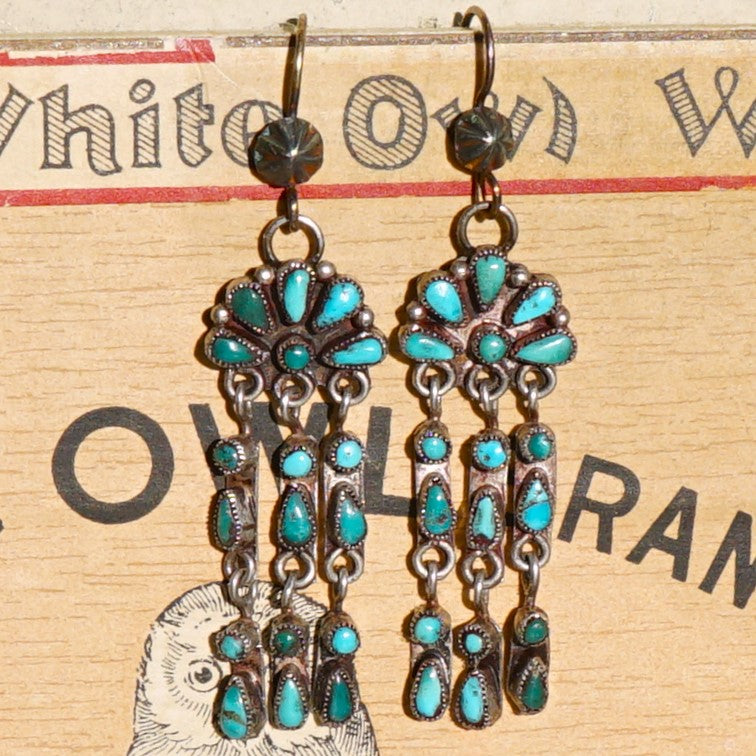 Vintage Zuni Turquoise Earrings