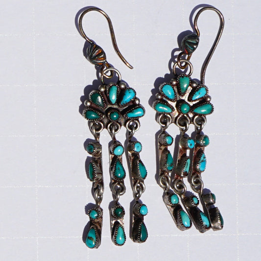 Vintage Zuni Turquoise Earrings