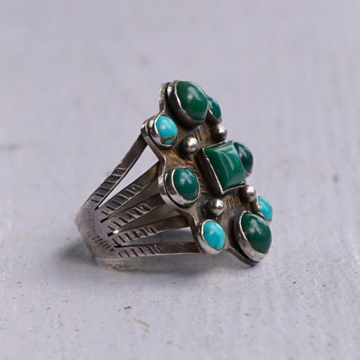 Vintage Cerrillos Turquoise Ring
