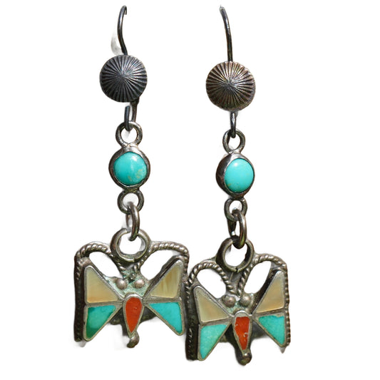 Vintage Zuni Butterfly Earrings