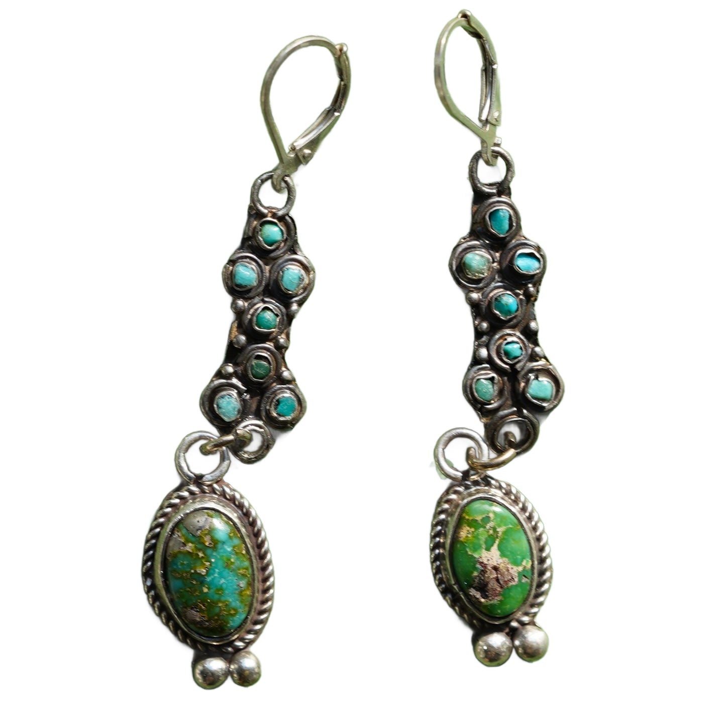 Old Turquoise Watch Band Earrings