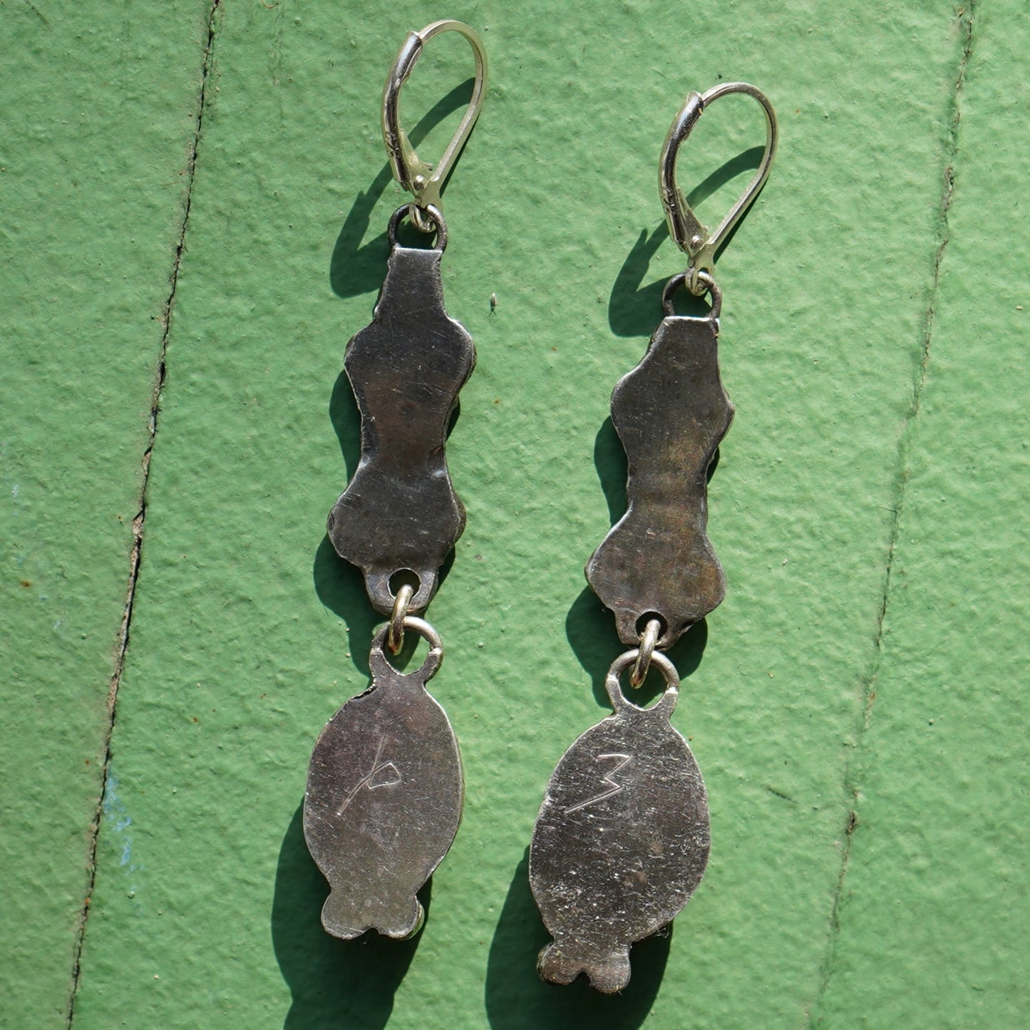 Old Turquoise Watch Band Earrings