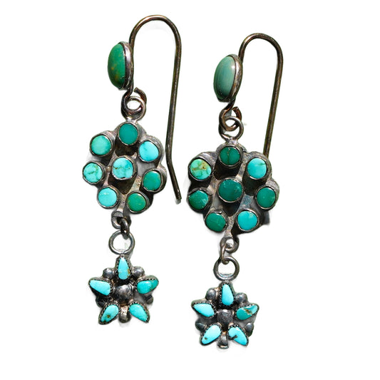 Vintage Cerrillos Turquoise Earrings