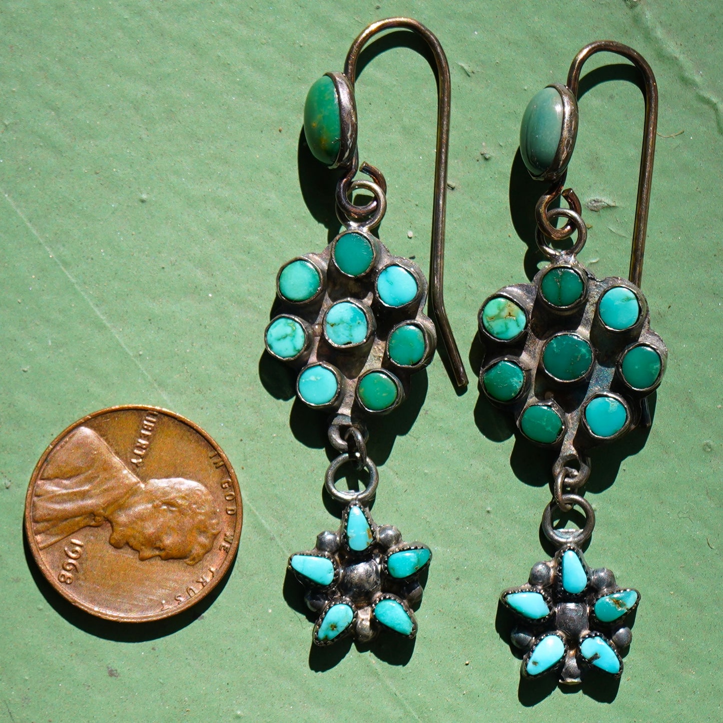 Vintage Cerrillos Turquoise Earrings