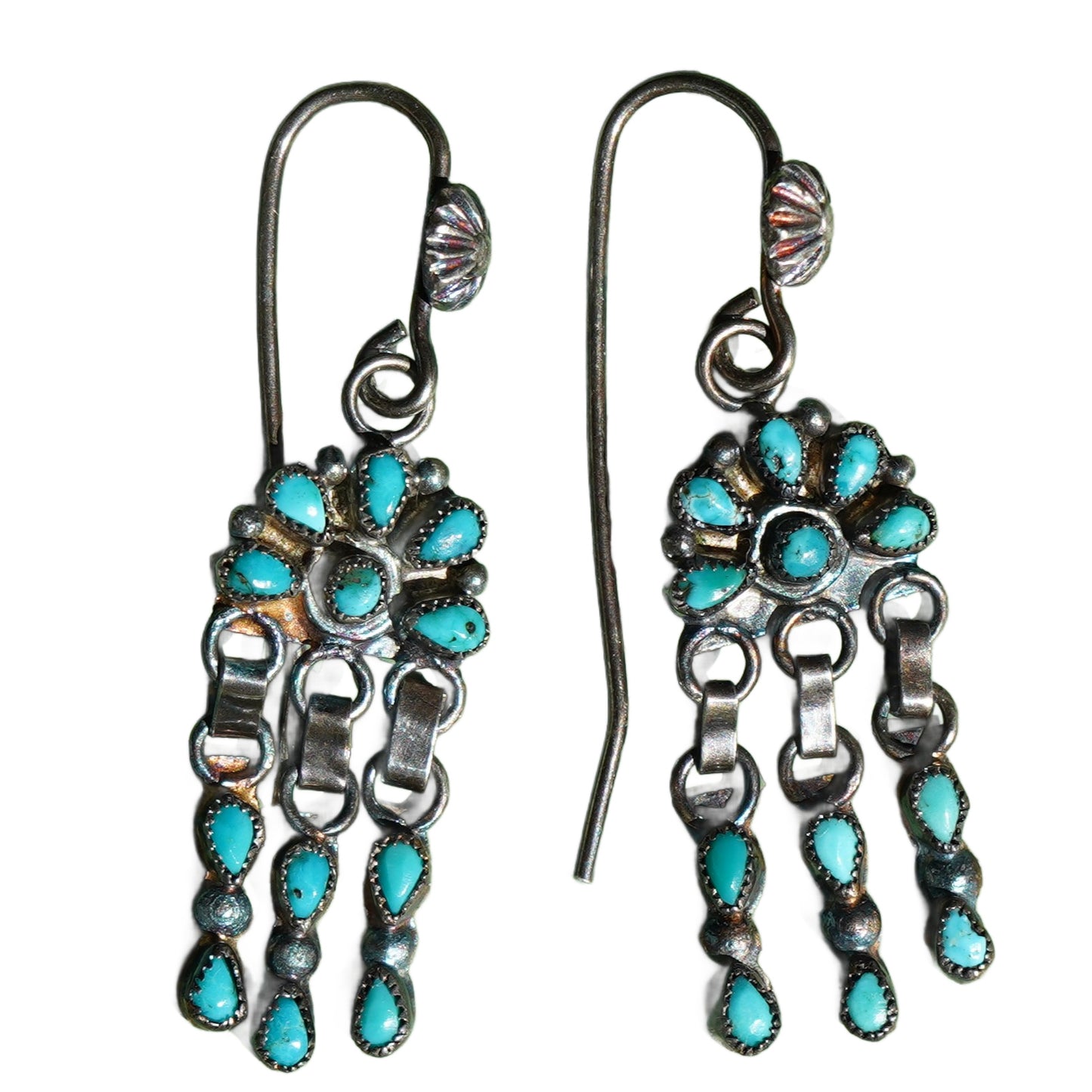 Vintage Turquoise Rain Cloud Earrings