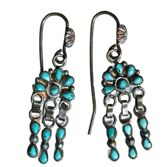 Vintage Turquoise Rain Cloud Earrings