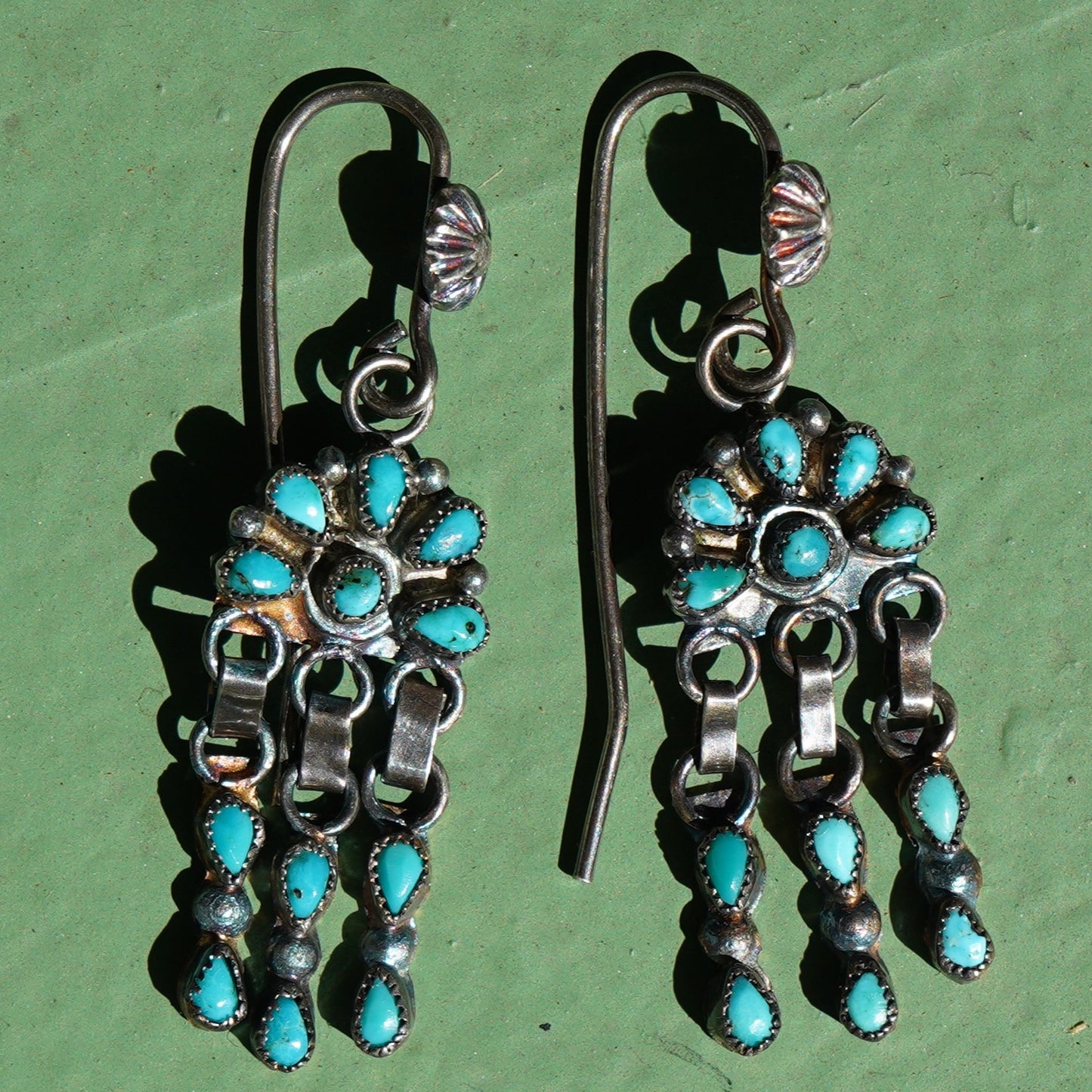 Vintage Turquoise Rain Cloud Earrings
