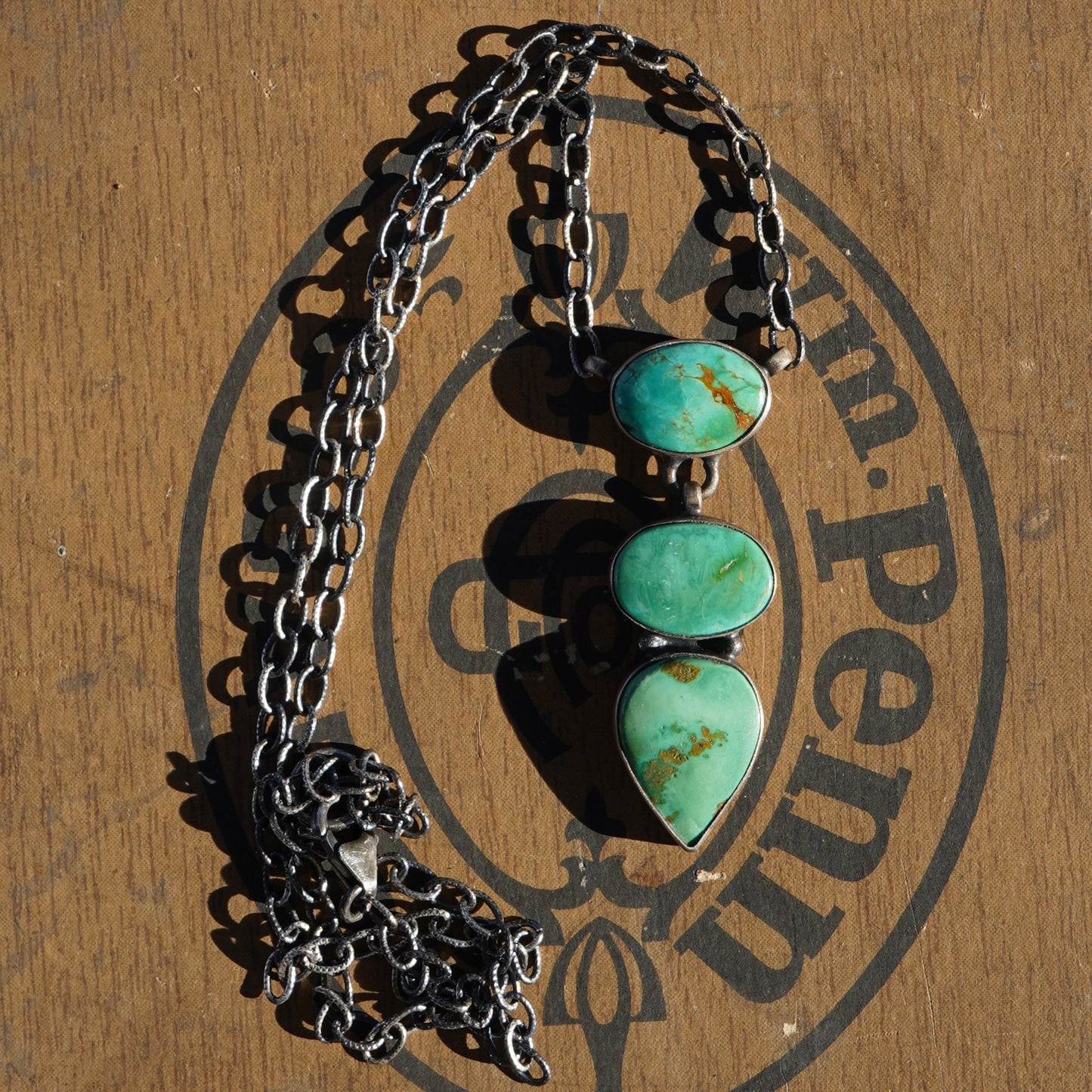 Sterling Silver Emerald Valley Turquoise Lariat Style Necklace