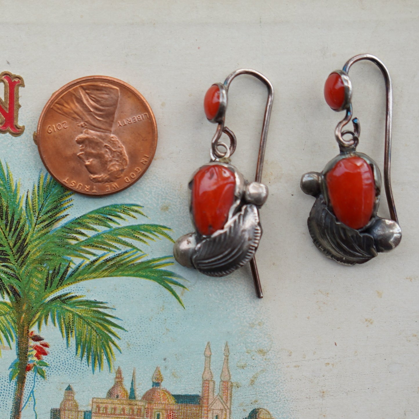 Dan Simplicio Zuni Coral Earrings