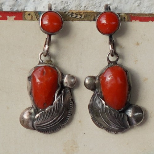 Dan Simplicio Zuni Coral Earrings