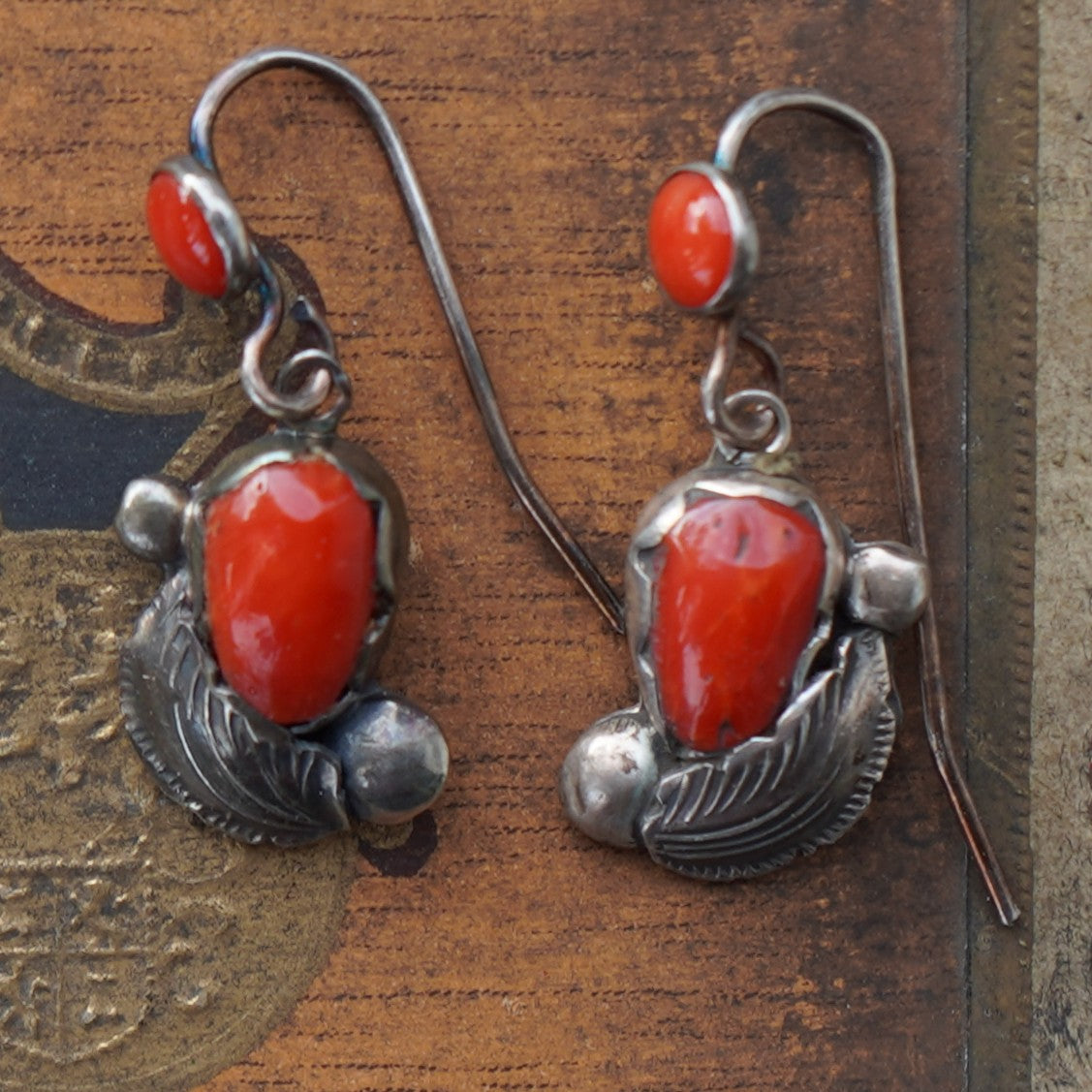 Dan Simplicio Zuni Coral Earrings