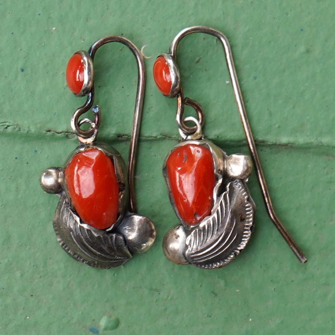 Dan Simplicio Zuni Coral Earrings