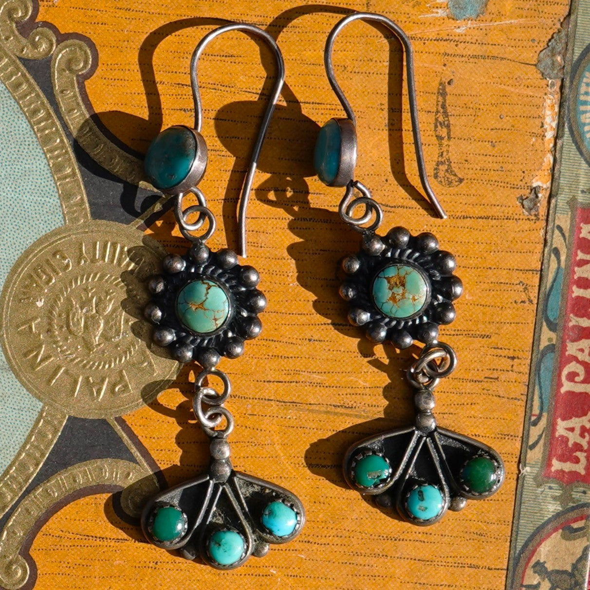 Vintage Turquoise Dangle Earrings