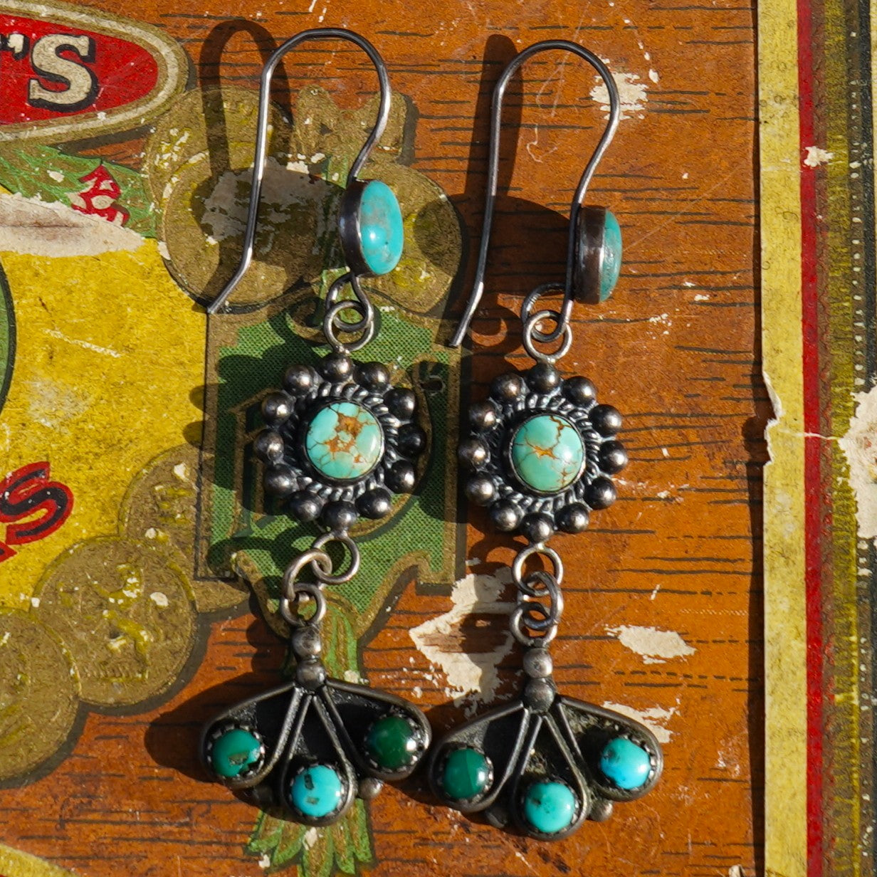 Vintage Turquoise Dangle Earrings