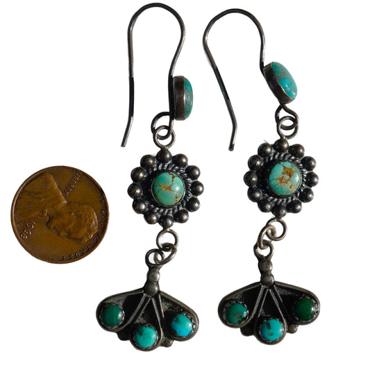 Vintage Turquoise Dangle Earrings