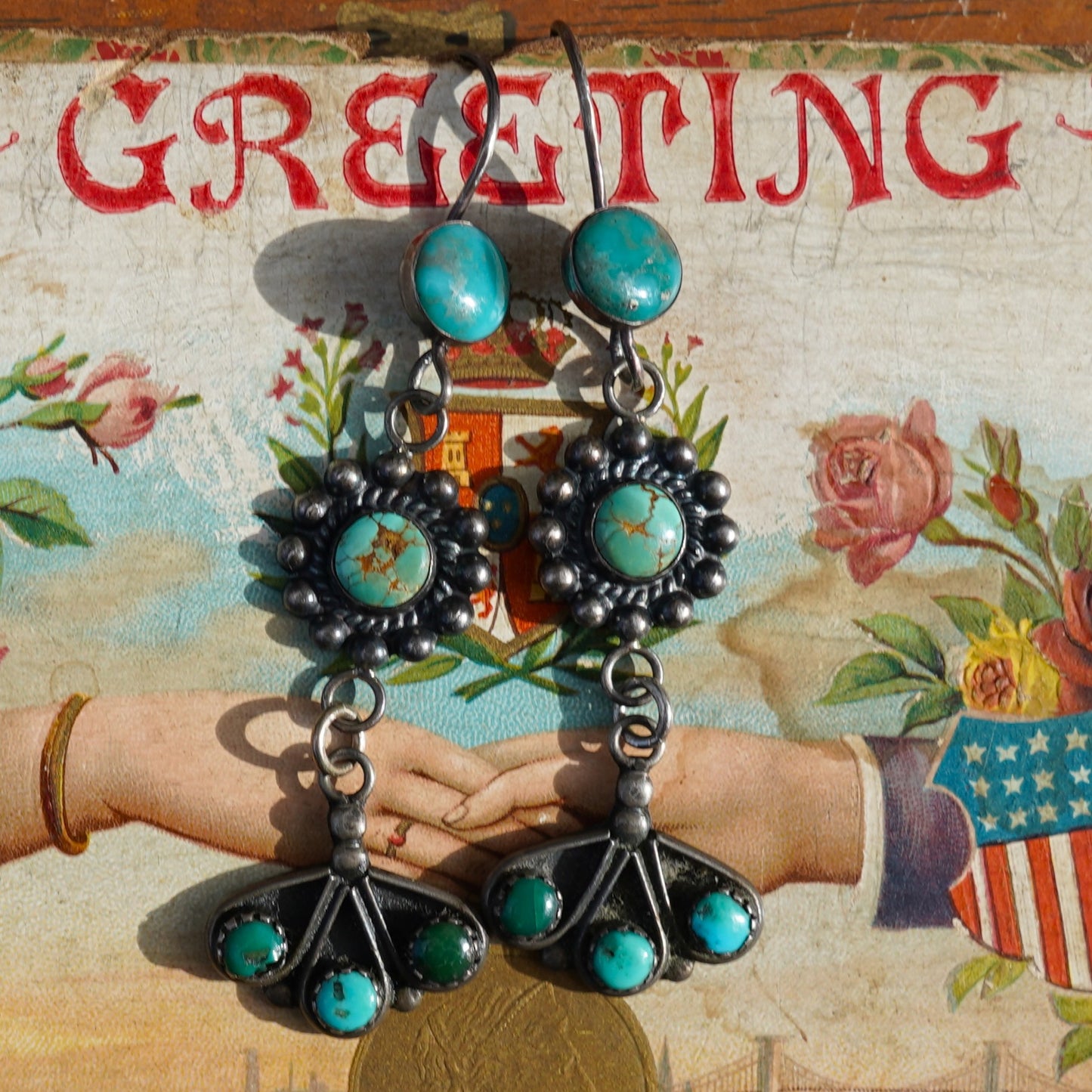 Vintage Turquoise Dangle Earrings