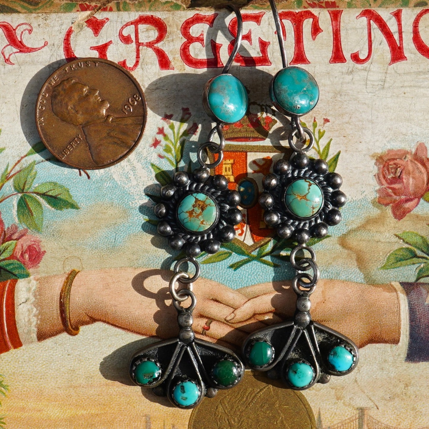 Vintage Turquoise Dangle Earrings