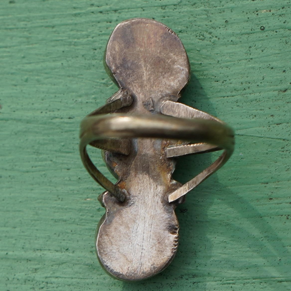 Vintage Navajo Cerrillos Turquoise Stop Light Ring