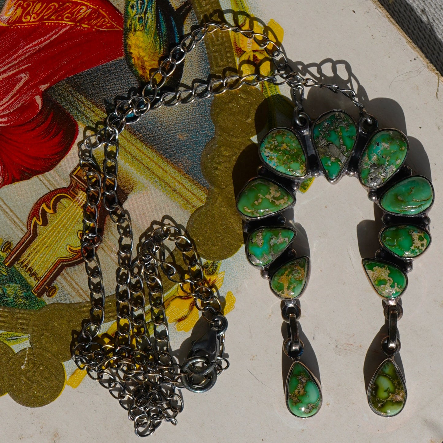 Sonoran Gold Turquoise Naja Necklace