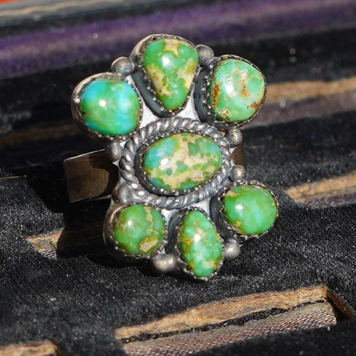 Sonoran Gold Turquoise Ring Sterling Silver