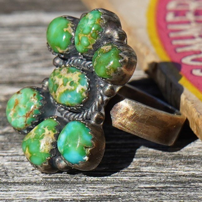 Sonoran Gold Turquoise Ring Sterling Silver