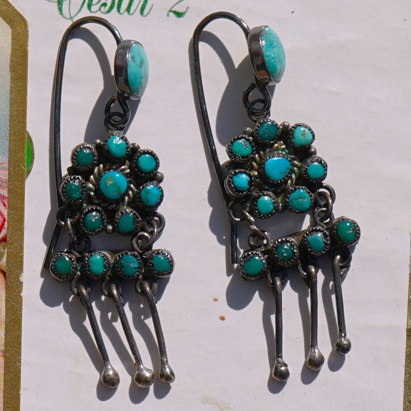 Vintage Zuni Turquoise Earrings
