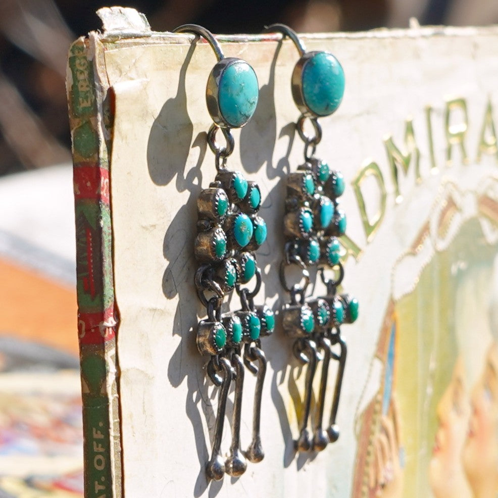 Vintage Zuni Turquoise Earrings