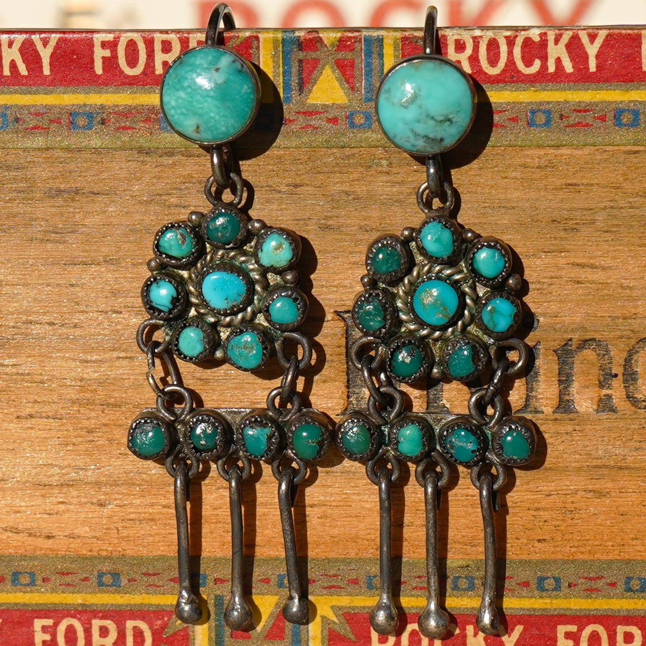 Vintage Zuni Turquoise Earrings