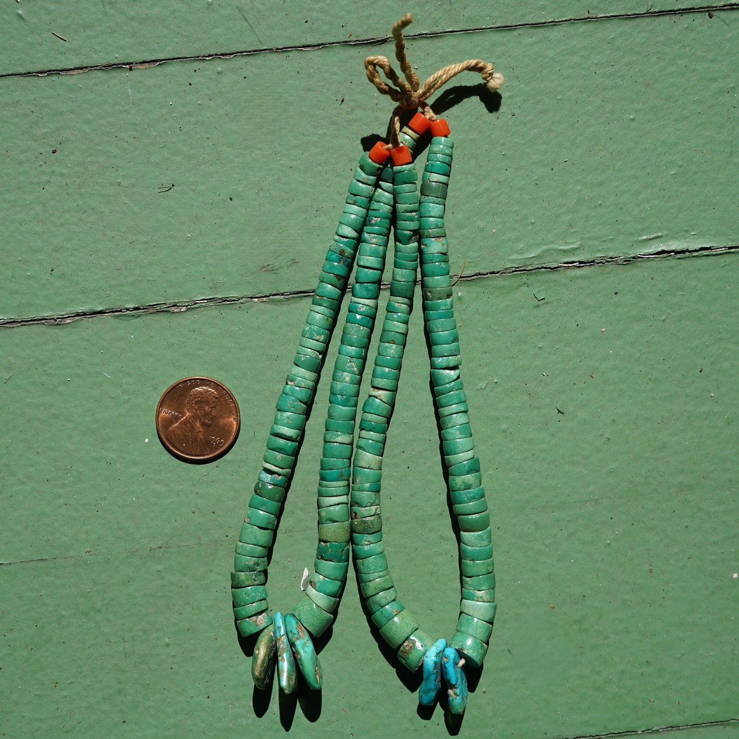 1930's Santo Domingo Green Turquoise Jacla