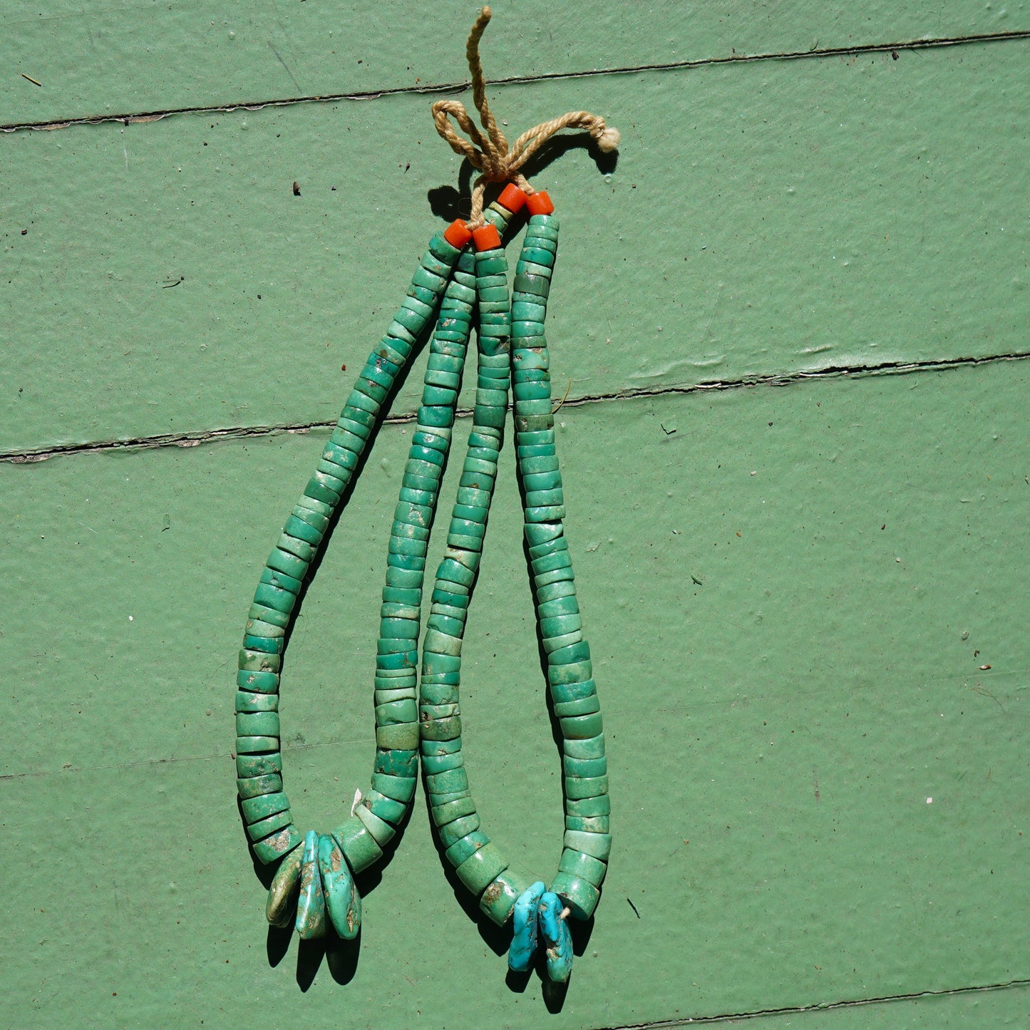 1930's Santo Domingo Green Turquoise Jacla