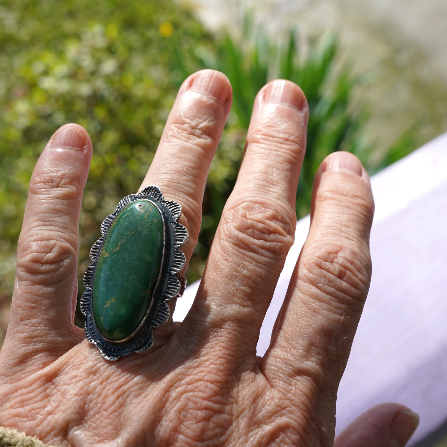 Pilot Mountain Turquoise Vintage Ring Sterling