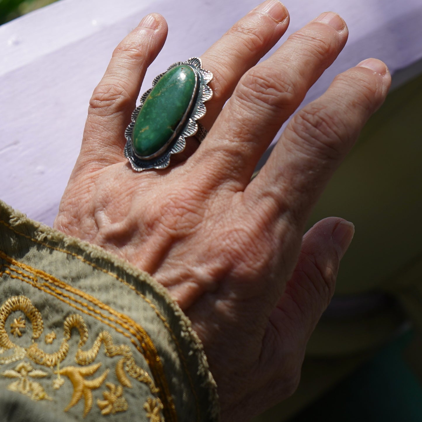 Pilot Mountain Turquoise Vintage Ring Sterling