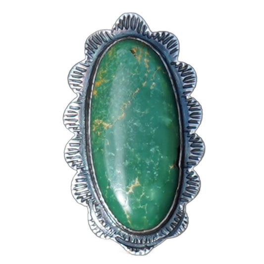 Pilot Mountain Turquoise Vintage Navajo Ring Sterling