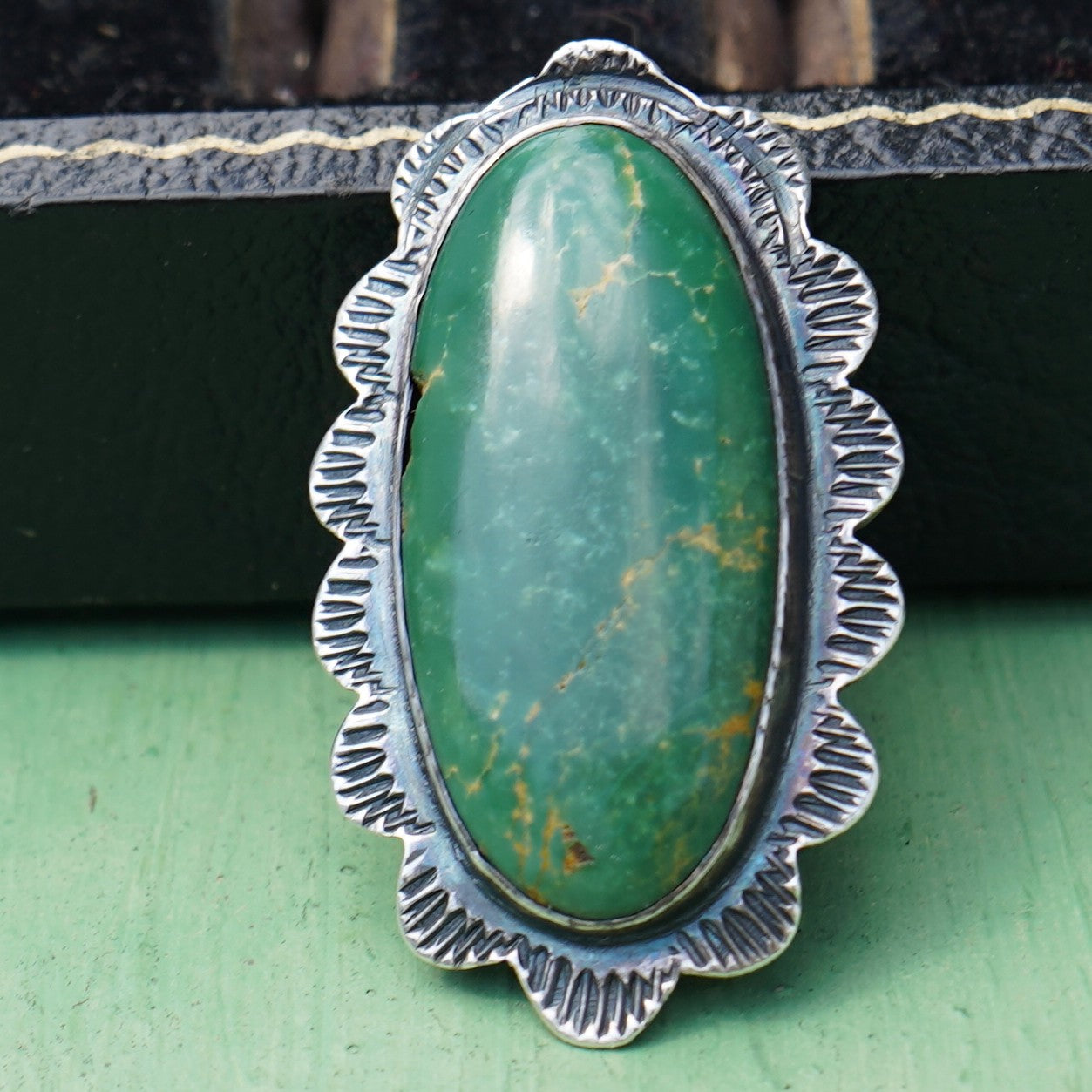 Pilot Mountain Turquoise Vintage Ring Sterling