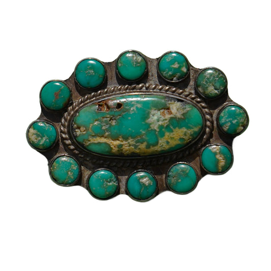 Old Southwest Green Turquoise Pin