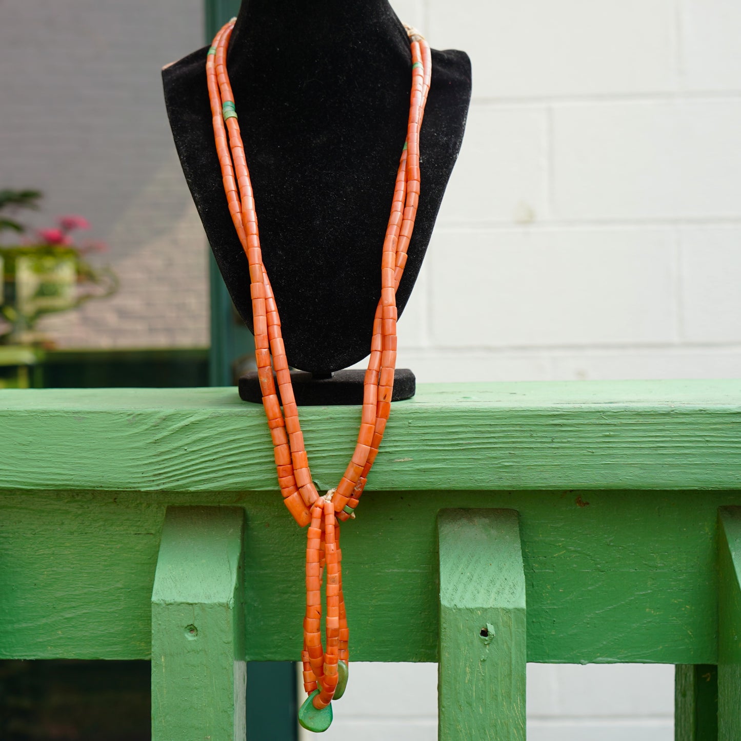 Antique Coral Southwest Style Necklace