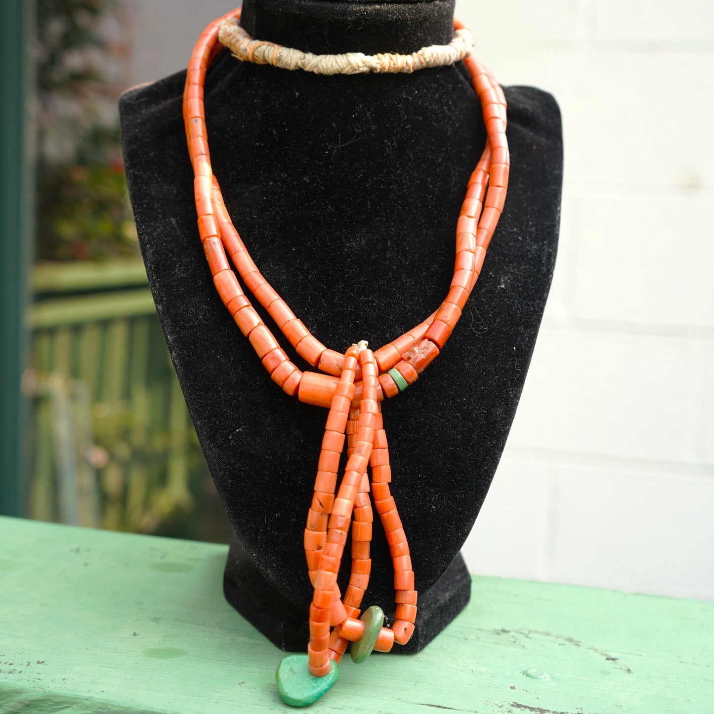 Antique Coral Southwest Style Necklace