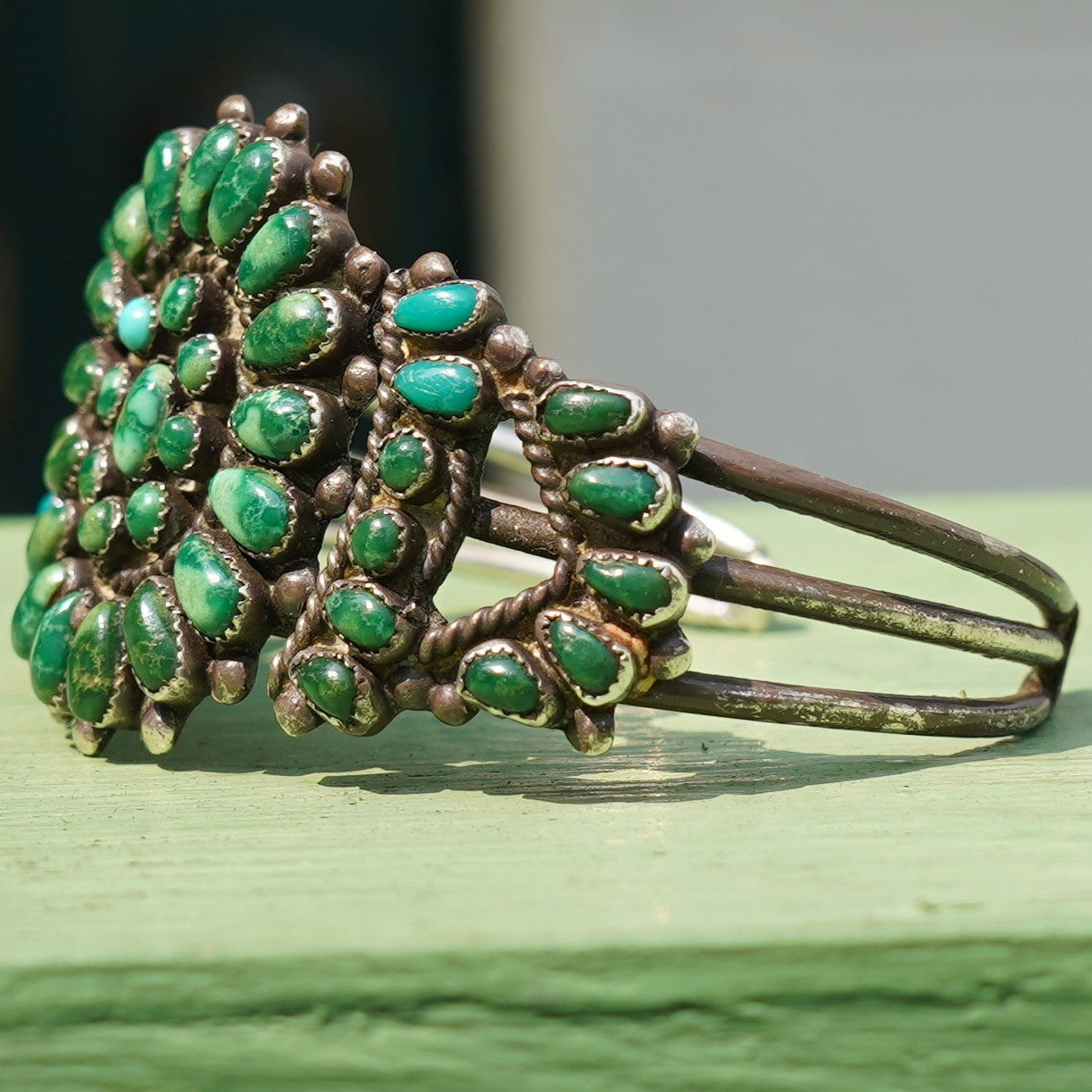 Vintage Green Turquoise Bracelet