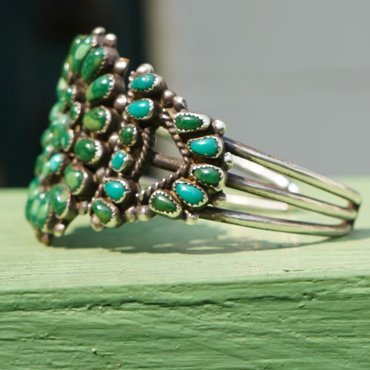 Vintage Green Turquoise Bracelet